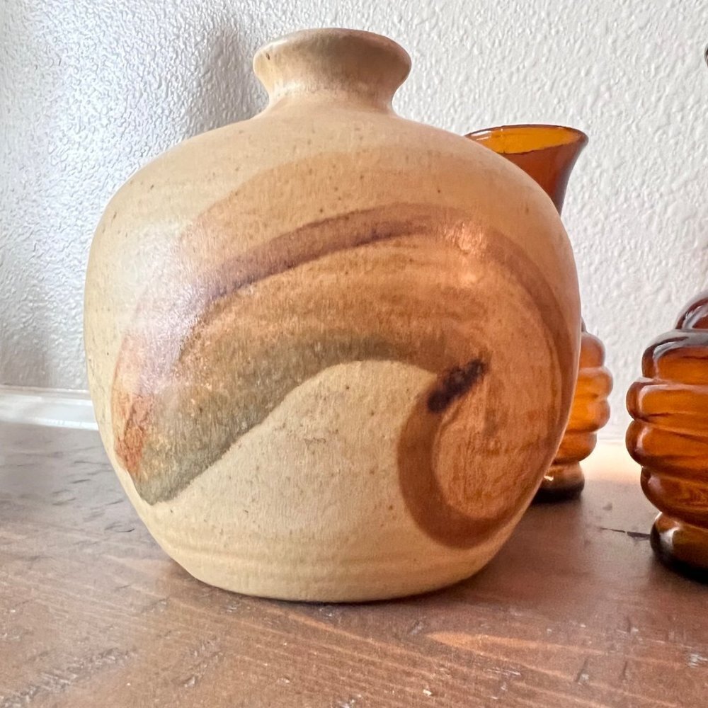 Handmade Boho Rustic Pottery Vase - Picture 2 of 7